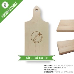 Kit tagliere personalizzato 32 cm per bomboniera fai da te