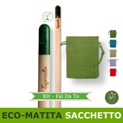 Kit matita piantabile e sacchetto portaconfetti per bomboniera-regalo