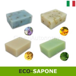 Eco-sapone naturale artigianale green 100 grammi made in Italy