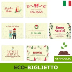 Eco-biglietto auguri di natale in carta da piantare e far germogliare