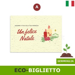 Eco-biglietto auguri di natale in carta da piantare