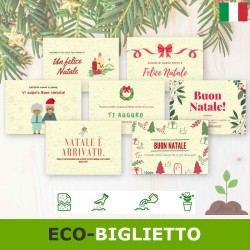 biglietto auguri di natale in carta da piantare