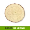 Sottopentola, base centrotavola, disco di legno naturale 15-16-cm con corteccia