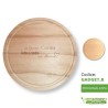 Tagliere grande di legno tondo personalizzato per gadget-regali