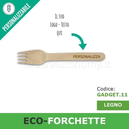 Forchette di legno personalizzate come posate gadget