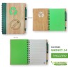 Taccuino blocco-note verde in carta e bamboo - gadget da personalizzare