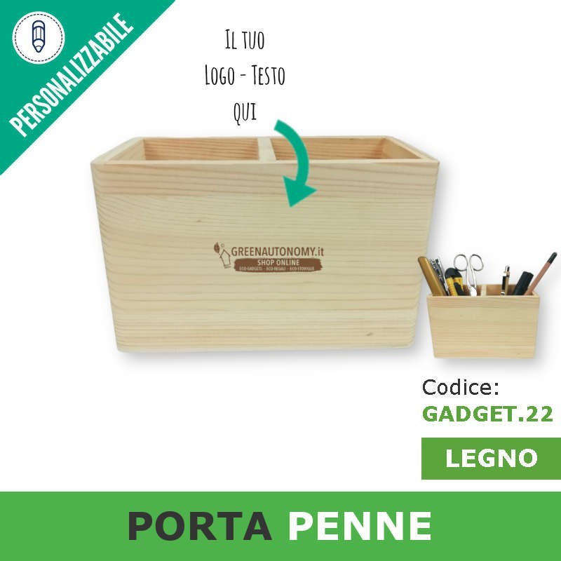 Porta penne organizer da scrivania - gadget regalo personalizzato