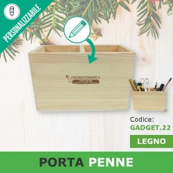 Porta penne organizer in legno idea regalo da personalizzare per natale