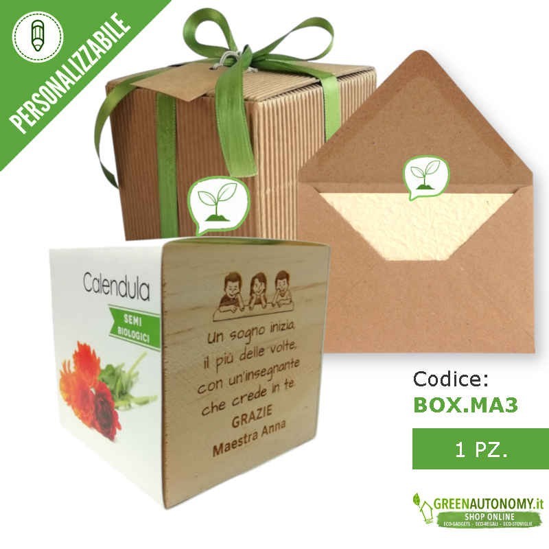Box regalo piante e fiori da piantare idea regalo per maestre fine anno
