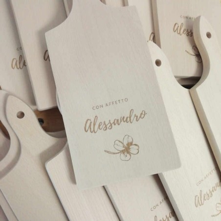 Kit tagliere di legno per bomboniera da personalizzare