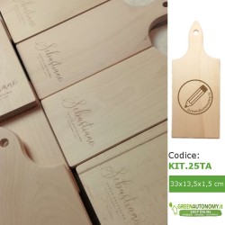 Kit 25 taglieri di legno per bomboniere da personalizzare
