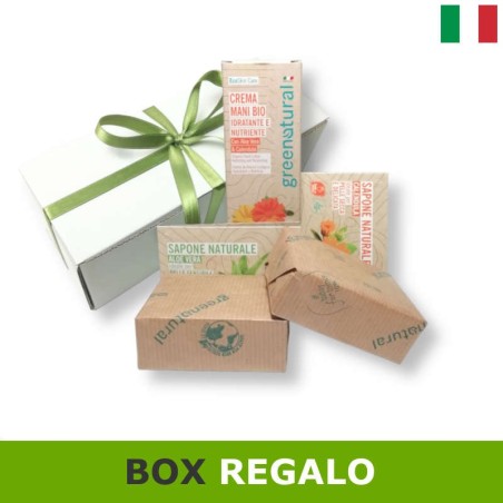 Cofanetto regalo crema mani calendula-aloe e saponette aloe e calendula