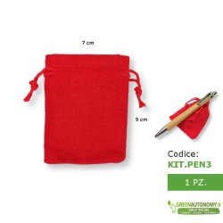 Kit bomboniera laurea fai da te sacchetto portaconfetti rosso 7x9cm