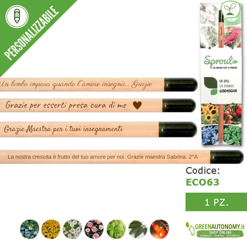 Sprout matita che si pianta per regalo maestra fine scuola