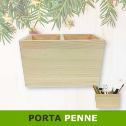Idea regalo natale per lui lei porta penne organizer in legno