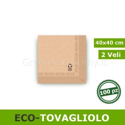 Tovaglioli 40x40 cm biodegradabili in carta riciclata ecolabel