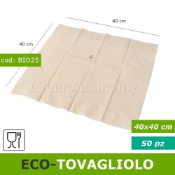 Eco-tovagliolo 40x40cm con tasca portaposate per feste e sagre