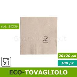 Eco-tovagliolo 20x20 biodegradabile Ecolabel