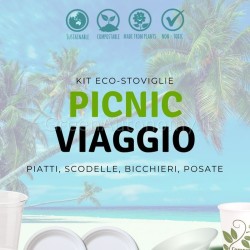 Kit ecostoviglie per picnic viaggi camper e campeggio
