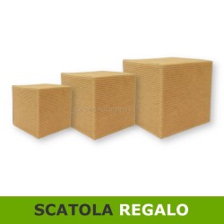 Scatola regalo di cartoncino avana ondulata per confezioni regalo