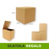 Scatola pacco regalo 10x10x10cm ondulata per confezioni-artigianato-regali-bomboniere
