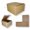scatola regalo di cartoncino avana ondulata 10x10x6cm