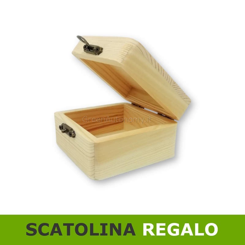 Scatolina di legno portaconfetti, portagioie per regali e bomboniere