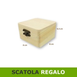 Scatolina regalo di legno per gadget regali e bomboniere