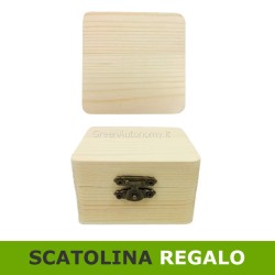 Scatolina di legno portaconfetti portagioie per regali bomboniere decupage