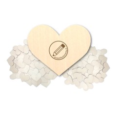 Tag cuore di legno da personalizzare per bomboniere fai da te matrimonio