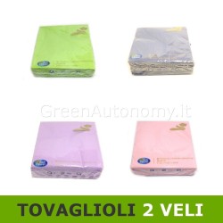 Tovaglioli di carta colorati 33x33 per eco-feste allegre ed originali