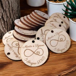 tag di legno da personalizzare per bomboniere e confezioni regalo matrimonio