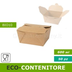 Eco-contenitore per asporto take away cibo a domicilio 600ml